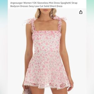 Y2K Pink Floral Mini Dress